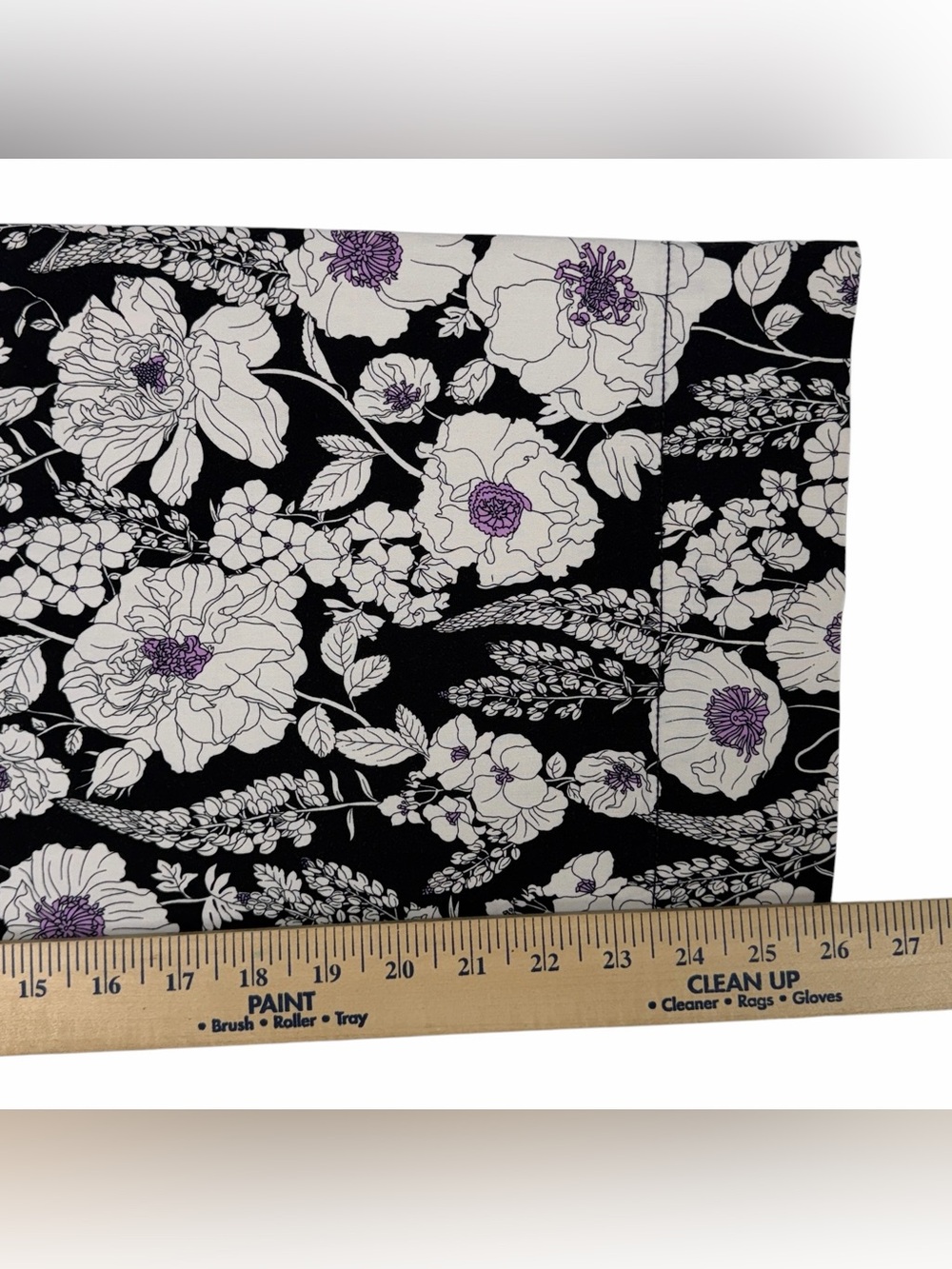 Anthropologie Maeve Colette Wide Leg Pants Womens 28 Black Floral Patch Pocket - Picture 7 of 9